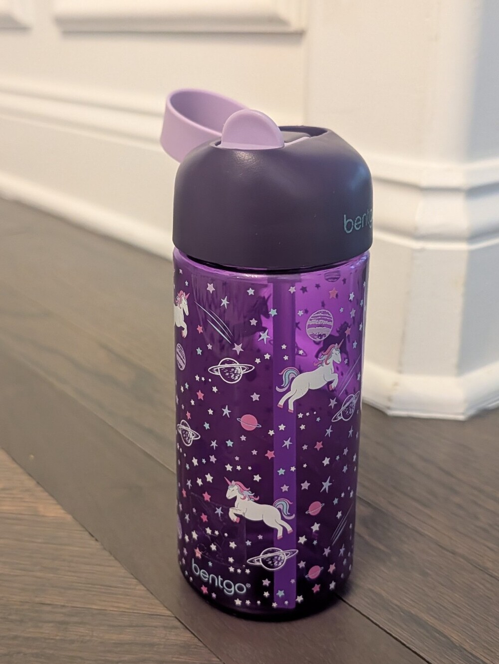 Bentgo Kids Prints Water Bottle (Unicorns & Space)